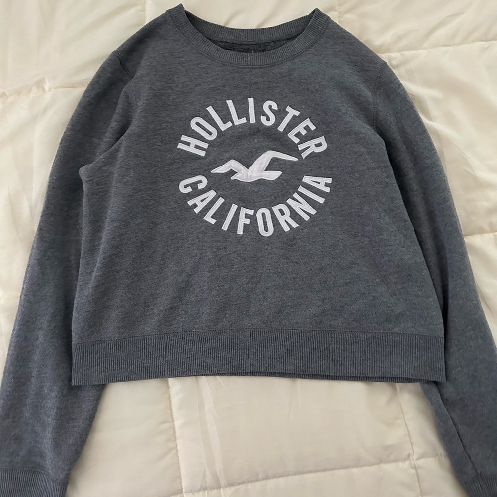 Grey Hollister Sweatshirt | Sweatshirt